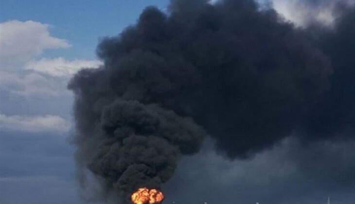 انفجار و آتش سوزی گسترده در حیفا