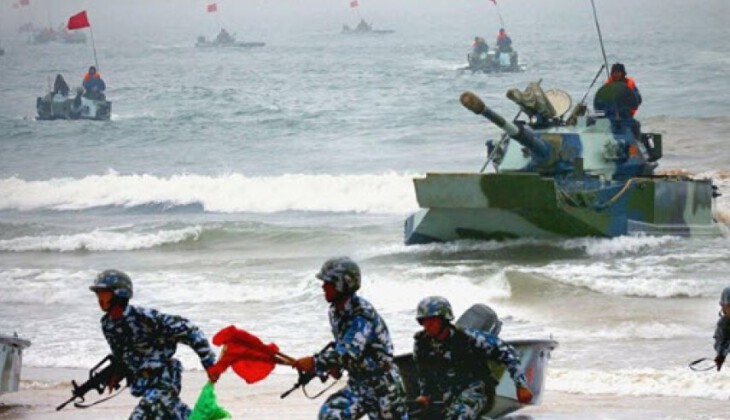تایپه: ارتش چین در حال شبیه سازی حمله نظامی  به تایوان است