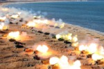 کره شمالی ۱۰۰ گلوله توپخانه به مرز دریایی شلیک کرد