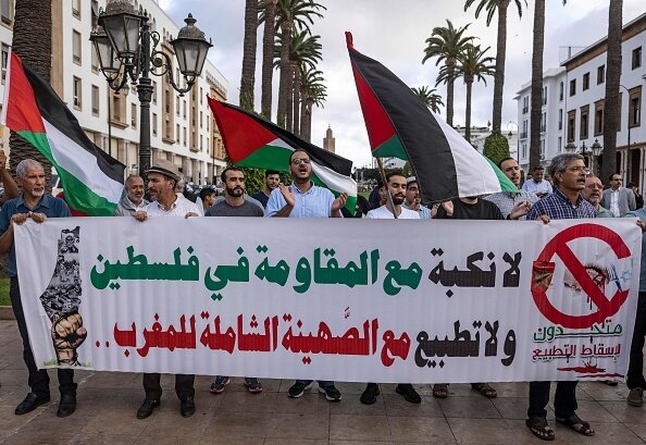 تظاهرات گسترده ضد اسراییلی در شهرهای مغرب