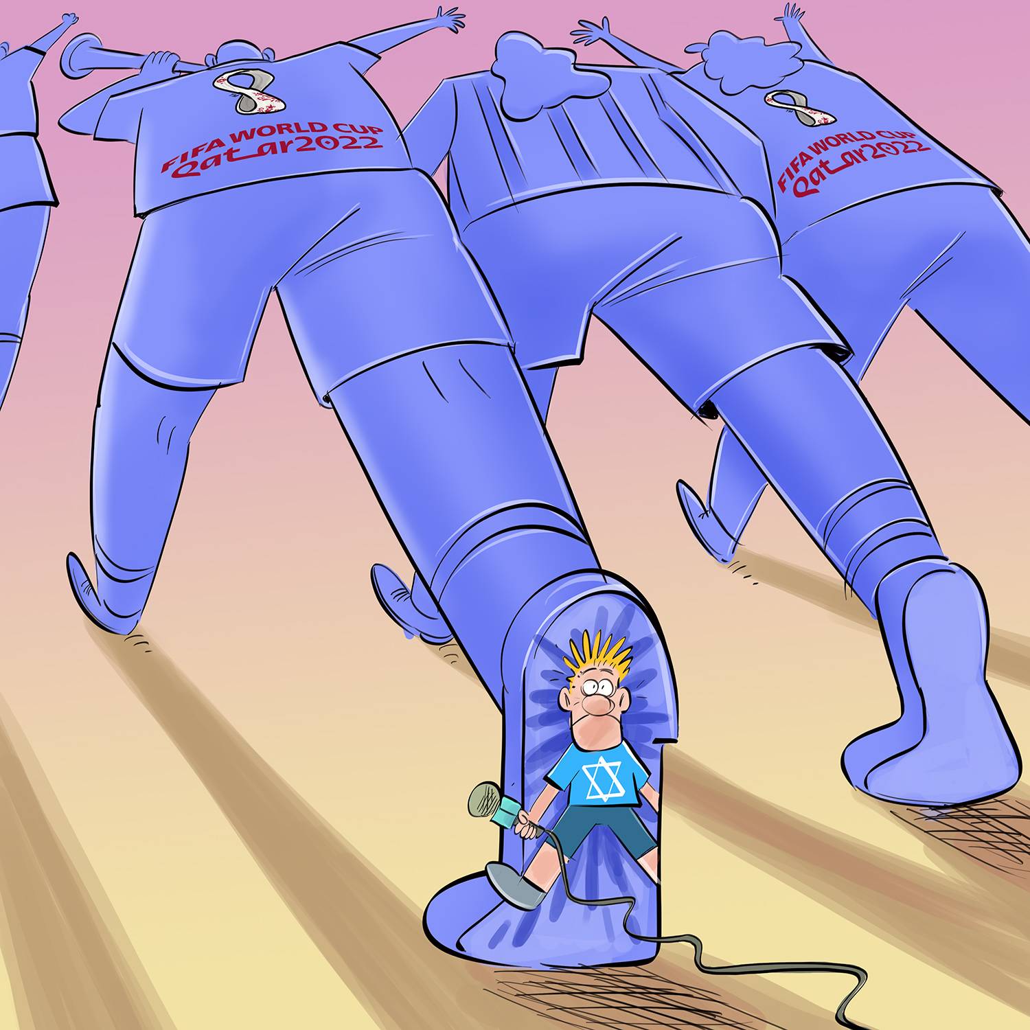 نگاه متفاوت کاریکاتورها به جام جهانی ۲۰۲۲ قطر