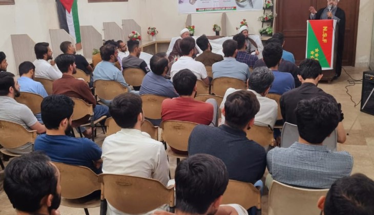 همایش سازمان دانشجویی ” ناگار” در کراچی پاکستان برای ابراز همبستگی با مردم فلسطین