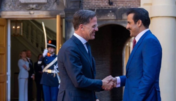 رایزنی امیر قطر و نخست‌ وزیر هلند؛ تحولات فلسطین محور گفتگوها